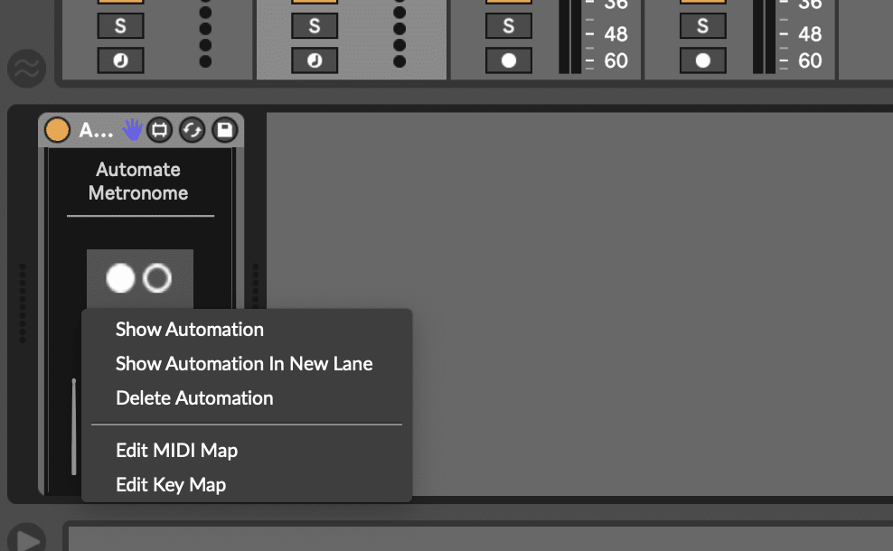 Access automation in Arrangement in Ableton Live.