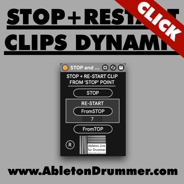 Stop and Start Clips from point they stopped in Ableton Live