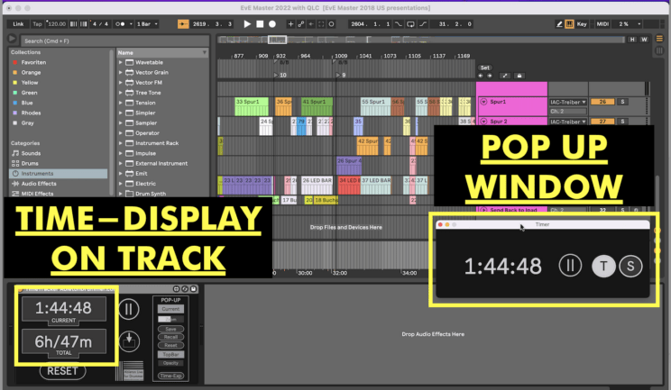 Time tracking in Ableton Live