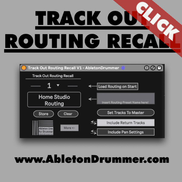 Save presets for track routings.