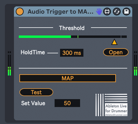 trigger value via electronic drum pad in Ableton Live