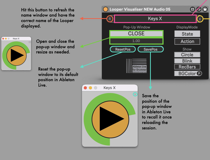 Visual feedback for Ableton Looper