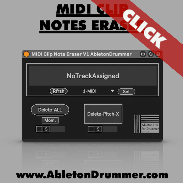 delete MIDI notes in Ableton Session Clips