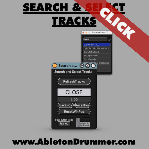 select tracks via Text in Ableton